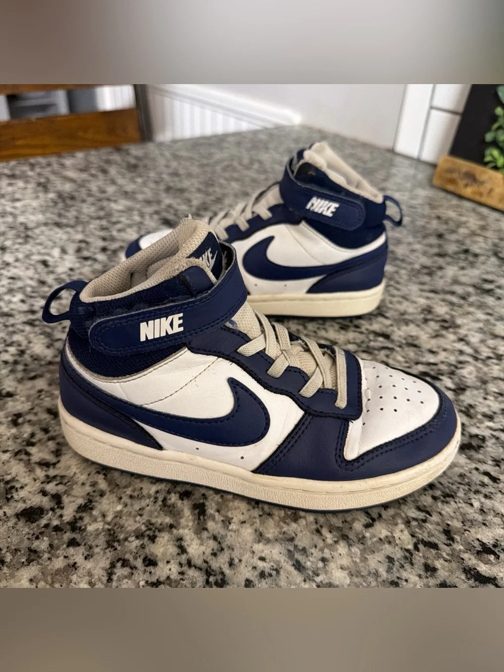 Nike CD7784-107 Boys High Top Sneakers Blue White Lace Up US  13c